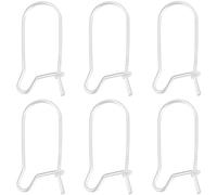 Beebeecraft 1 Box 10Pcs Earring Hooks 925 Sterling Silver Hypoallergenic Ear Wires Kidney Earring Hooks for DIY Dangle Earring Findings (21 Gauge)