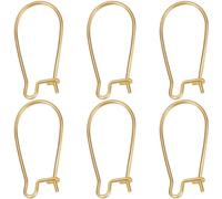 Beebeecraft 1 Box 10Pcs Kidney Ear Wires 18K Gold Plated 925 Sterling Silver Kidney Earring Hooks for Dangle Drop Earring Jewelry Making DIY