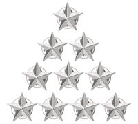 Beebeecraft 1 Box 10Pcs Star Badge Lapel Pins Five-Pointed Star Backpack Pins for 4th of July Memorial Day Independence Day Celebration Veterans Day Party Labor Day Theme Party Costume Decorations