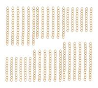 Beebeecraft 1 Box 120Pcs Necklace Chain Extender for Jewelry Making 18K Gold Plated 304 Stainless Steel Bracelets Extender Bracelet Chain Extenders Chains Extensions for DIY Supplies (30/40/47mm)