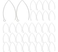Beebeecraft 1 Box 120Pcs V Shape Earring Hooks Stainless Steel Drop Ear Wires with Hoop for Jewelry Making DIY Earring Findings
