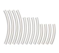 Beebeecraft 1 Box 12Pcs Curved Tube Beads 925 Sterling Silver 3 Sizes Curved Column Noodle Loose Spacer Beads for DIY Bracelet Necklace Jewellery Making