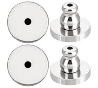 Beebeecraft 1 Box 12Pcs Flat Earring Backs Replacements Platinum Plated Brass Locking Earring Backs Lifter Secure Earring Support Backings Metal Ear Nut Stopper for Diamond Studs Droopy Ears Women Men