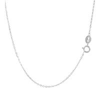 Beebeecraft 1 Box 1Pc 925 Sterling Silver Cable Chain 1mm Thin Italian Necklace Chain with Lobster Claw Clasps for DIY Jewellery Making (18 Inch)