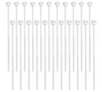 Beebeecraft 1 Box 200Pcs 30mm Ball Pins for Jewellery Making 925 Sterling Silver Plated Brass Ball Head 0.6mm Thin Bendable Pins HeadPins for Earring Diy Craft