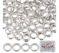 Beebeecraft 1 Box 200Pcs 6mm Stainless Steel Flat Round Spacer Beads Disc Smooth Loose Bead for DIY Necklaces Jewellery Bracelets Making Crafts