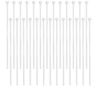 Beebeecraft 1 Box 200Pcs Ball Head Pins 50mm/2 Inch 22 Gauge 925 Sterling Silver Plated Brass 50mm Earring Pins Silver Ball Pins for Jewellery Making Accessories DIY Earrings