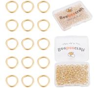 Beebeecraft 1 Box 200Pcs Jump Rings 304 Stainless Steel Closed Jump Rings Connectors 6mm Round Ring Small Jewelry Ring for Jewelry Bracelet Necklace Making Craft Making