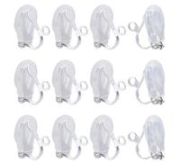 Beebeecraft 1 Box 20Pcs Earring Clips 925 Sterling Silver Plated Clip-on Earrings Findings Non-Pierced Earring Settings with Loop and 20Pcs Earring Pads for DIY Earring Making Jewellery Hole 1.6mm