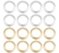 Beebeecraft 1 Box 20Pcs Linking Rings 18K Gold & Sterling Silver Plated 18mm Jewellery Connector Rings Circle Pendant Charm Links for Necklaces Bracelets Jewellery DIY Crafts Making