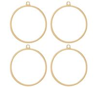 Beebeecraft 1 Box 20Pcs Round Open Back Bezel Pendant 18K Gold Plated Brass Circle Hollow Mold Charms with Loop for DIY Pressed Flower Resin Crafts Jewelry Making