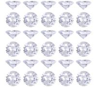 Beebeecraft 1 Box 240Pcs Faceted Cubic Zirconia Beads Round Rhinestone Charm 4x2mm Pointed Back Crystal Clear Diamond CZ Stone Charms for Necklace Earring Bracelet Jewelry Making Pendants DIY Crafts