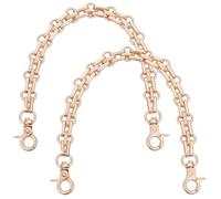 Beebeecraft 1 Box 2Pcs Purse Extender Chain Golden Bag Strap Extender Chain Replacement Metal Chunky with Swivel Clasps for Short Crossbody Shoulder 10.83 Inch