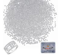Beebeecraft 1 Box 3000Pcs Cubic Zirconia Cabochons White AAAAA Round 1mm Diamond Small Loose CZ Stone Synthetic Gemstone for Jewellery Making