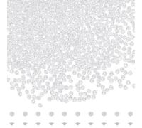 Beebeecraft 1 Box 3000Pcs Cubic Zirconia Cabochons White AAAAA Round 1mm Diamond Small Loose CZ Stone Synthetic Gemstone for Jewellery Making