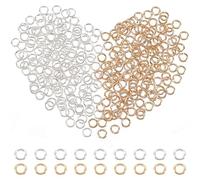 Beebeecraft 1 Box 300Pcs 2.6/2.8mm Single Loop Jump Rings 18K Gold 925 Sterling Silver Plated Open Small Circle Frames Key Chain Links Connector Jump Rings for Bracelet Necklace Jewellery Making