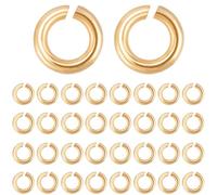 Beebeecraft 1 Box 300Pcs 3mm Open Jump Rings 24K Gold Plated Brass Single Loop Jump Rings Connectors Linking Ring for Jewellery Making Bracelets Necklace Supplies DIY Craft