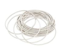 Beebeecraft 1 Box 30Pcs Guitar String Bracelets Bulk 12 Gauge Silver Metal Steel Simple Stackable Spring Strings Memory Spiral Bangle Bracelet Wire Jewelry Making Embroidery DIY Crafts Decorations