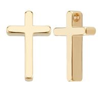 Beebeecraft 1 Box 40Pcs Cross Charms 24K Gold Plated Brass Religious Crucifix Charms with Hole for Jewellery Making Necklace Bracelet DIY Crafts