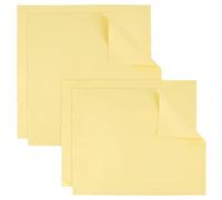 Beebeecraft 1 Box 4Pcs Silver Polishing Cloth 35.5/28cm Pro Size Rectangle Square Jewelry Cleaning Cloth for Sterling Silver, Gold, Brass and Copper Jewellery Polishing Cloth (Yellow, 14x11.02in)