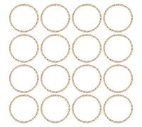 Beebeecraft 1 Box 50Pcs Closed Jump Ring 18K Gold Plated Brass Textured Round Linking Rings for Earring Bracelet Necklace Jewelry DIY Craft Findings