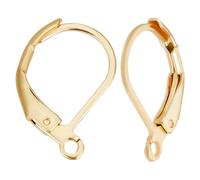 Beebeecraft 1 Box 50Pcs Leverback Earring Hooks Stainless Steel 18K Gold Plated French Earring Findings with Loop for Jewelry Making Diy Crafts