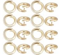 Beebeecraft 1 Box 50Pcs Locking Jump Rings OD 5.5mm ID 3mm 18K Gold Plated Open Jump Ring Round Connector O Ring for Charms Necklaces Pendants Bracelets Making Jewellery
