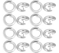 Beebeecraft 1 Box 50Pcs Locking Jump Rings OD 5.5mm ID 3mm 925 Sterling Silver Plated Brass Round Twister Open Clasp for Jewelry Making Findings