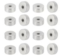 Beebeecraft 1 Box 50Pcs Screw Earring Backs 5mm 0.7mm/21 Guage 304 Stainless Steel Silver Flat Round Earring Backs Replacement for Jewellry Earring Making Supplies