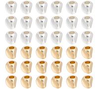 Beebeecraft 1 Box 50Pcs Twisted Spacer Beads 14K Gold Filled Brass 3x3mm Loose Tiny Bead for Jewelry Making Findings (Gold, Silver)