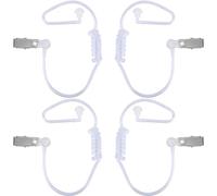 Beebeecraft 1 Box 5Pcs Replacement Acoustic Coil Tube with Earbud Plastic Whitesmoke Secret Service Ear Pieces Security Halloween Agent Prop Audio Two Way Radio Headphone Headset for Cosplay Phone DIY