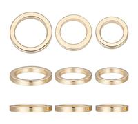 Beebeecraft 1 Box 60Pcs 4/5/6mm Linking Ring 24K Gold Plated Round Hollow Small Circle Bezel Frame Connectors Close Jump Ring Charms for Bracelet Necklace Jewelry Making