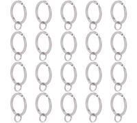 Beebeecraft 1 Box 60Pcs Split Key Rings 316 Surgical Stainless Steel 25mm Round Keyring with 304 Stainless Steel Double Loops Jump Rings for Keychain and Crafts (Silver)