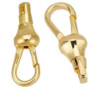 Beebeecraft 1 Box 6Pcs Swivel Snap Key Rings 18K Gold Gold Plated Brass Key Chain Clip Hooks Clasp Lanyard Spring Carabiner for Crafting