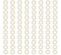 Beebeecraft 1000Pcs/Box 3mm Jump Rings 18K Gold Plated Small Open Split Jump Rings Yellow Connector for Miniature Jewelry Making (0.4mm/0.02in Thick)