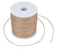 Beebeecraft 100m/109.36 Yards Thin Jute Twine 1mm Hemp Cord String Roll Natural Tan Jute Craft Beading Wrapping Packing Rope for Jewelry Making Wall Hanging Art Project Garden Party DIY Crafts Decor