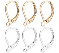 Beebeecraft 100Pcs 2 Colors Stainless Steel Leverback Earring Hooks 18K Gold & 925 Sterling Silver Plated French Earring Hooks Ear Wire Findings for Jewellery Making DIY Crafts