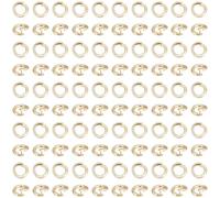 Beebeecraft 100Pcs Locking Jump Rings OD 5.5mm ID 3mm Small 18K Gold Plated Brass Round Jump Ring Twister Snap Clasps Open O Ring Connector for Jewellery Making Necklaces Bracelets DIY Crafts