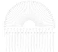 Beebeecraft 100Pcs Open Eye Pins, 1.6 Inch 925 Sterling Silver Plated Brass Eye Head Pins for Jewellery Making DIY Crafts Beading Earring Necklace Bracelet, 0.7mm