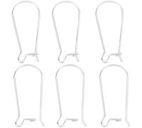Beebeecraft 10Pcs 925 Sterling Silver Hypoallergenic Kidney Earring Hooks (21 Gauge) - Silver