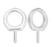 Beebeecraft 10Pcs 925 Sterling Silver Screw Eye Pin Peg Bails 9x6x1mm Small Platinum Plated Cup Pearl Threaded Eye Pin Clasps Hooks for Half Drilled Beads Bracelet Earring Crafts Jewelry Making