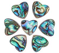 Beebeecraft 10Pcs/Box Abalone Shell Beads Heart Shape Paua Shell Beads Colorful Drop Charms for Earring Necklace DIY Jewelry Making, 12.5x8.5x3.5mm