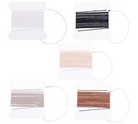 Beebeecraft 10Pcs Natural Silk Beading Cord String Thread, 5 Colors Silk Cord Thread Size 0.7 mm Needle End Silk Cord for Knotting Pearls Gemstones Crystals Beads Jewellery Making