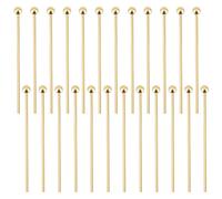 Beebeecraft 200Pcs/Box 25mm 1 Inch 22 Gauge Ball Head Pins 18K Gold Plated Stainless Steel Eye Quilting Satin Straight Pins for Sewing Dressmaker Jewellery Making DIY Craft Head 1.8mm