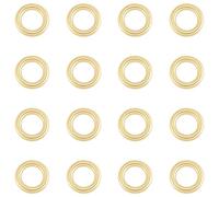 Beebeecraft 20Pcs 925 Sterling Silver 4mm Closed Jump Rings, 20 Gauge 18K Gold Plated Small Round Golden Soldered Jump Rings Mini O Rings Cricle Link Connectors for Jewellery Making Bracelet