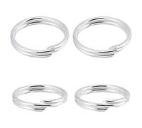 Beebeecraft 20Pcs 925 Sterling Silver Double Loop Jump Rings Small Round Split Jump Rings Connectors with Storage Box for Jewellery Making Necklace Bracelet Keyring Craft (Silver, 8x1.5mm)