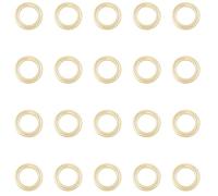 Beebeecraft 20Pcs Closed Jump Rings 4mm 22 Gauge 14K Gold Filled Round Golden Soldered Jump Rings Link Connectors for Jewelry Making Bracelet Necklace Diy Crafts