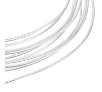 Beebeecraft 22 Gauge/0.6mm Silver Wire 925 Sterling Silver 1M Round Dead Soft Craft Jewelry Wire with 2Pcs Suede Polishing Cloth for Wire Wrap DIY Jewellery Bracelets Earrings Making