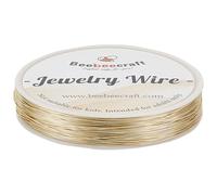 Beebeecraft 24 Gauge 0.5mm Jewelry Wire Real 14K Gold Plated Copper Beading Wire 262.47Ft Dead Soft Round for Craft and Jewelry Making