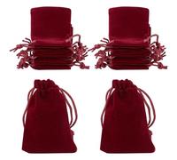 Beebeecraft 25Pcs Velvet Drawstring Bags 7x5cm Dark Red Soft Velvet Cloth Drawstring Pouch Bag for Jewellery Tarot Rune Crystal Storage (2.8x2Inch)
